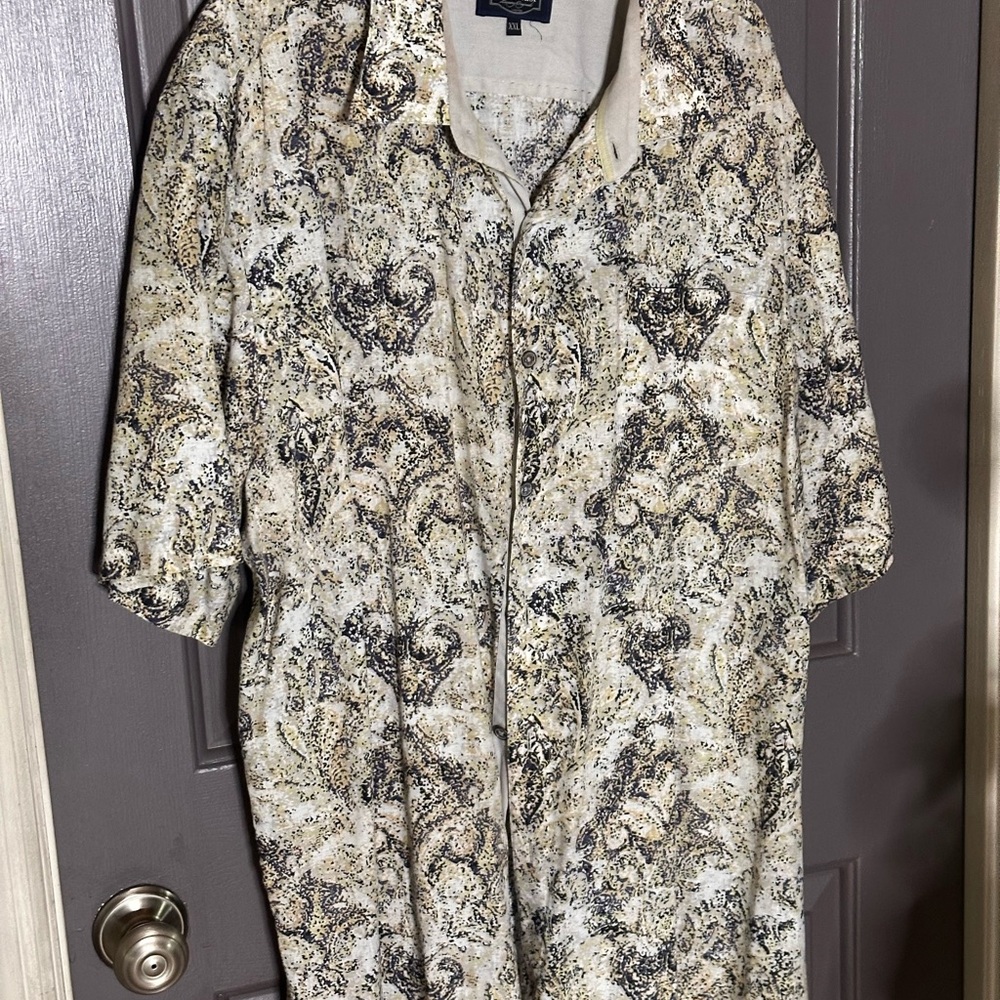 Nat Nast Cream and Black Paisley Shirt